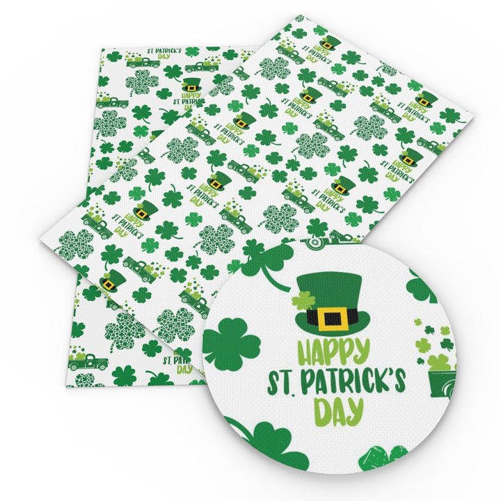 Lisslune | St. Patrick's Day Synthetic Leather Crafting Sheet - Creative Hairband Kit