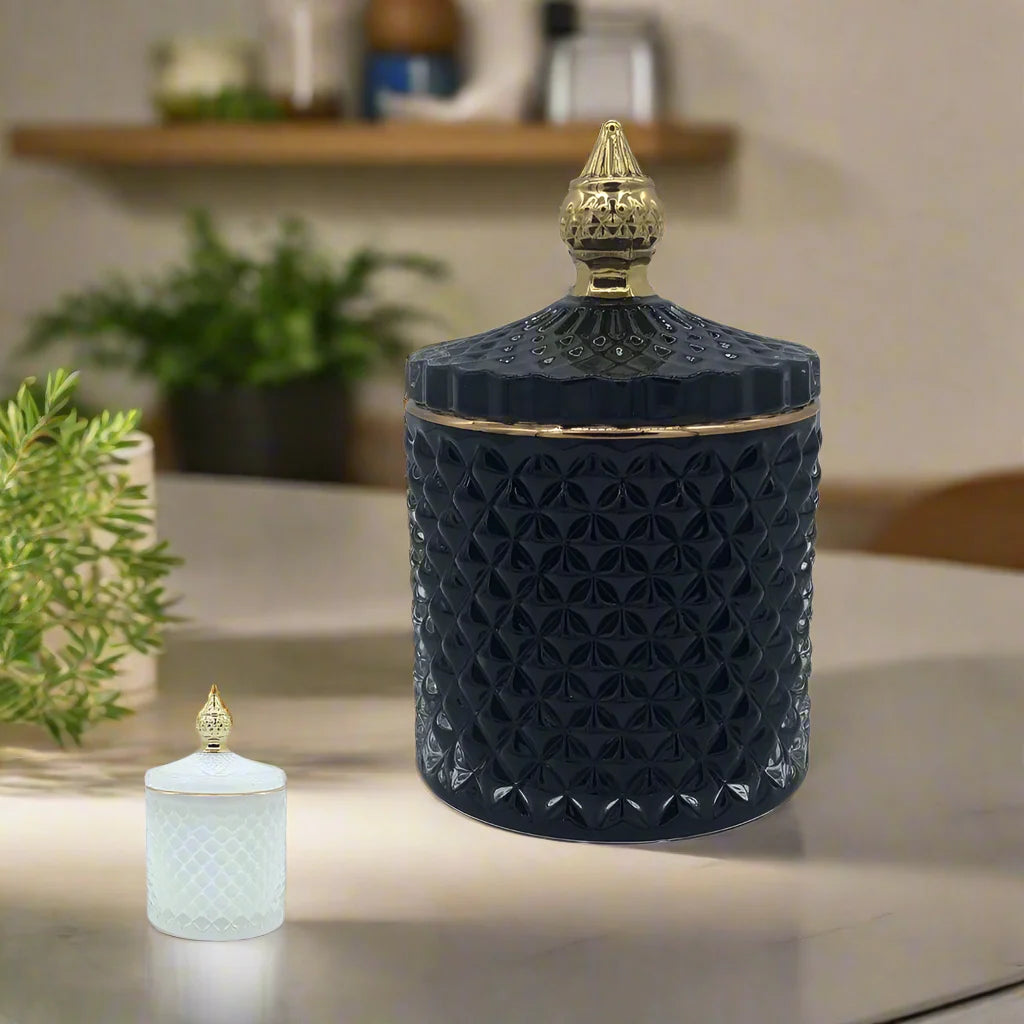 Lisslune | Stylish minimalist glass organizer jar for jewelry and aromatherapy essentials