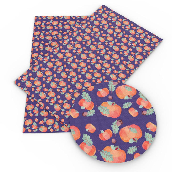 Lisslune | Autumn-inspired Leaf Pattern Synthetic Leather Craft Fabric for DIY and Upholstery