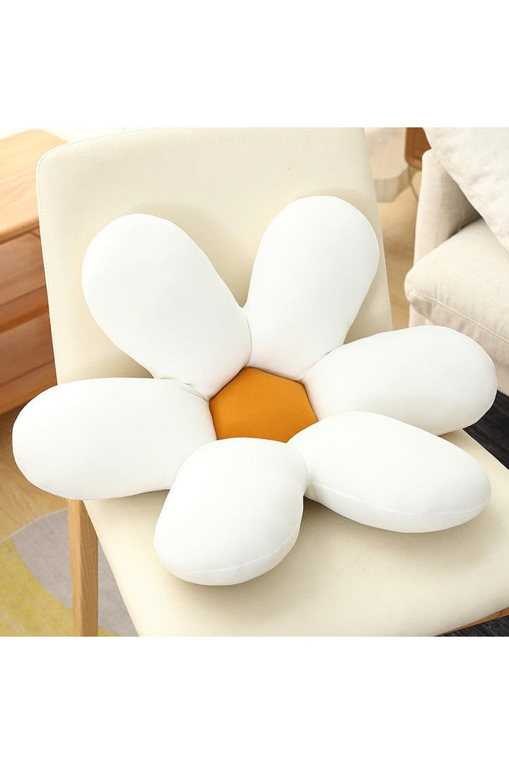 Lisslune | White Daisy Flower Cushion
