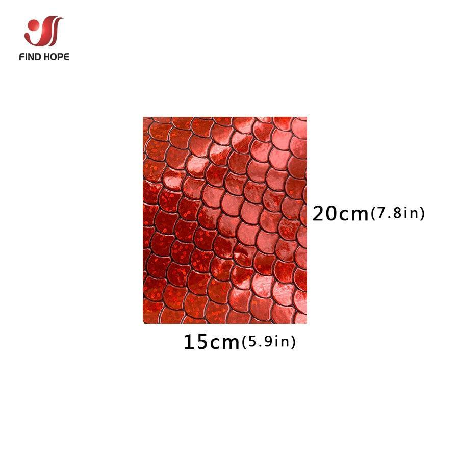 Lisslune | Enchanted holographic mermaid scales PU synthetic leather for creative DIY projects