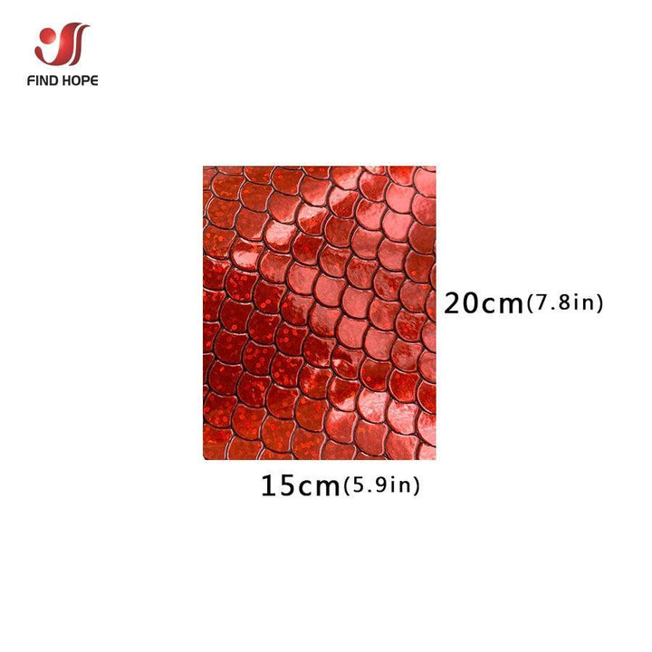 Lisslune | Enchanted holographic mermaid scales PU synthetic leather for creative DIY projects