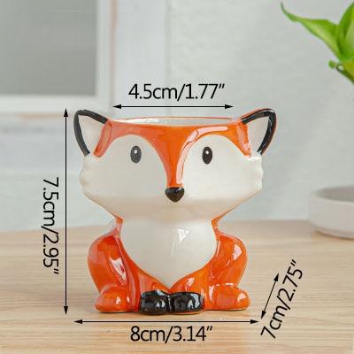 Lisslune | Cartoon Animal Motif Ceramic Flower Pot for Succulents