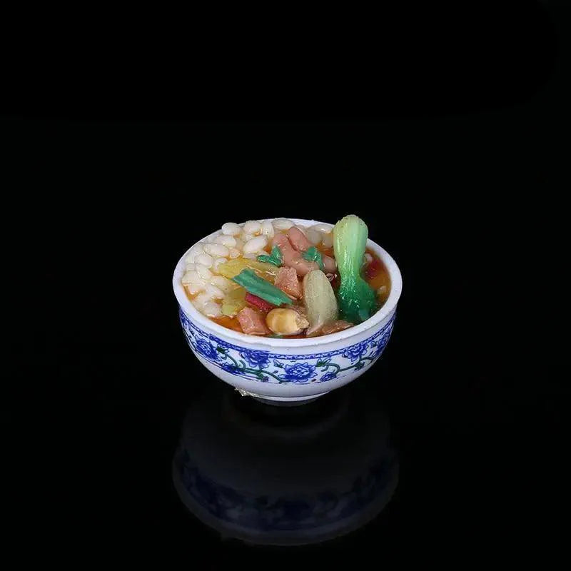 Lisslune | Enchanting Mini Chinese Cuisine Bowl Playset - Cute Decorative Items for Children and Home