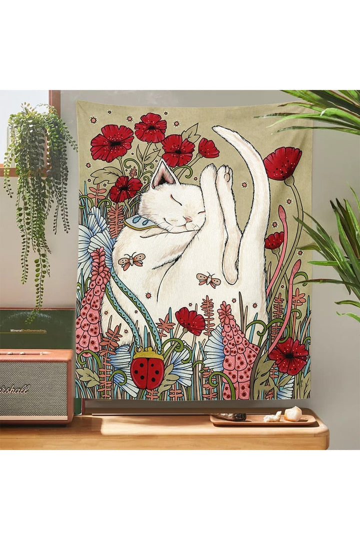 Lisslune | Cat-themed wall tapestry