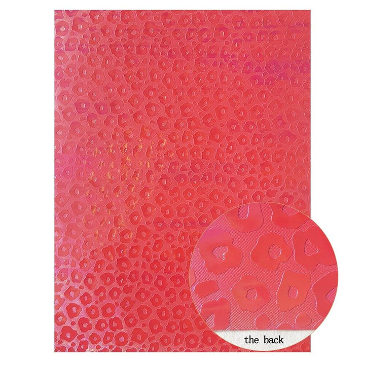 Lisslune | Colorful Leopard Print Synthetic Leather Craft Sheets - DIY Creativity Kit, 22*30CM