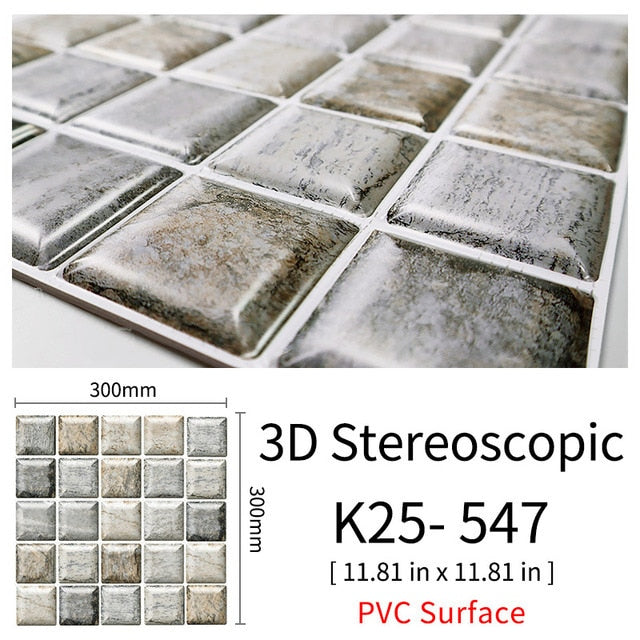 Lisslune | 3D Self-Adhesive Cobblestone Wall Stickers