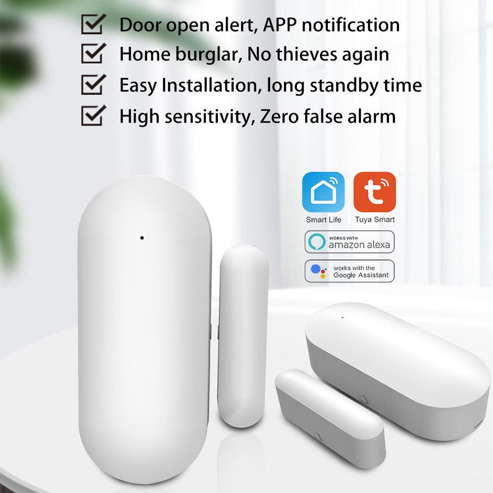 Lisslune | WiFi Door Sensor for Smart Homes - Voice Control Compatible with Alexa & Google Assistant