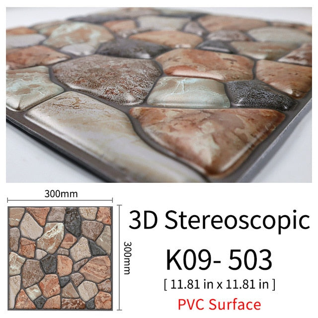 Lisslune | 3D Self-Adhesive Cobblestone Wall Stickers