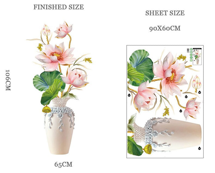 Lisslune | 3D Peacock Flower Style Wall Sticker