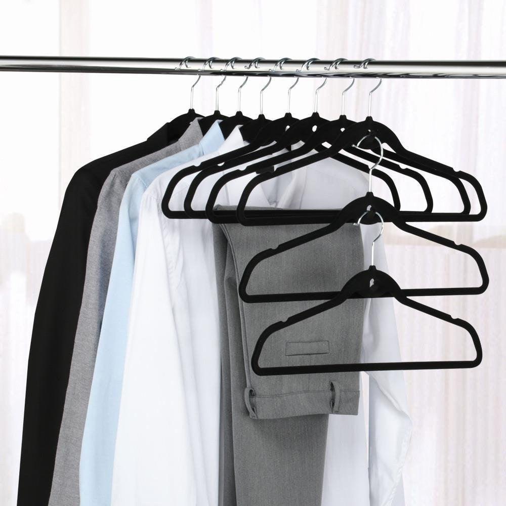 Lisslune | Transform your wardrobe with 50 premium non-slip velvet hangers