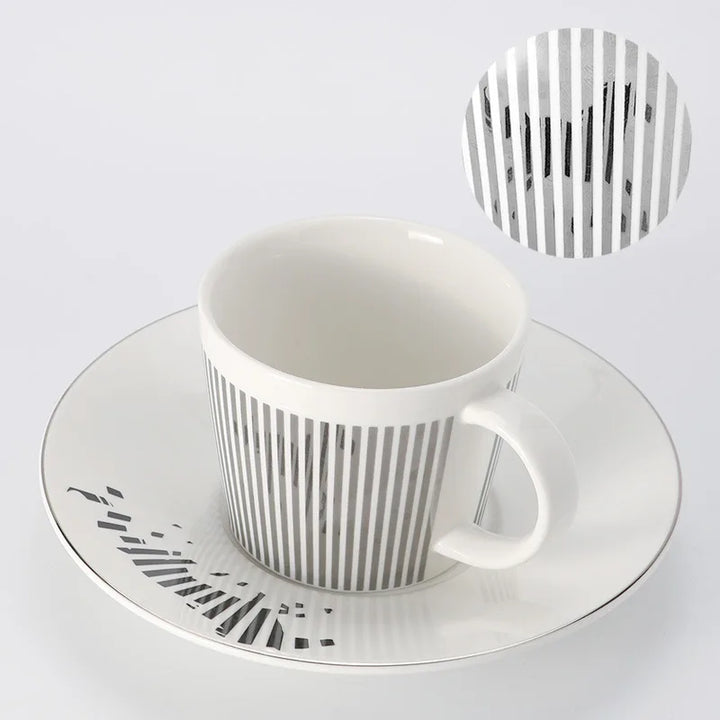 Lisslune | Creative dynamic SLR cup Leopard anamorphic zebra cup Luycho coffee tea cup set with coaster 90ml-225ml