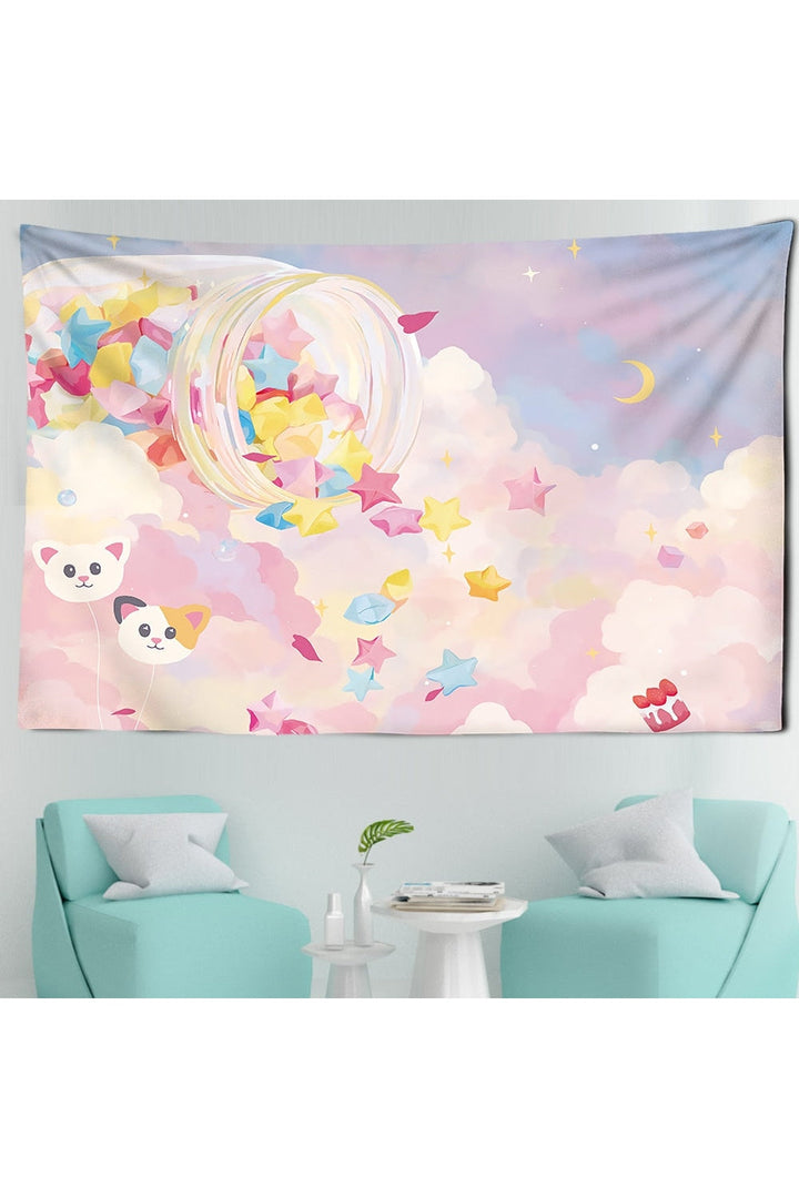 Lisslune | Pink Wall Tapestry