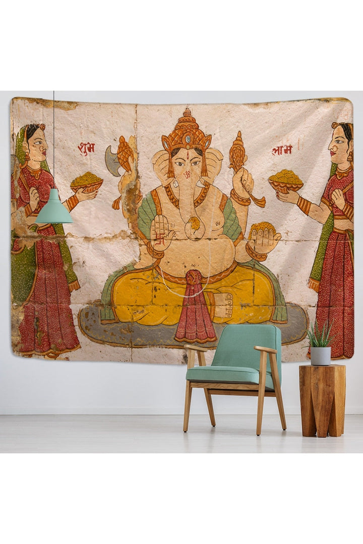 Lisslune | Ganesha Mandala Wall Tapestry