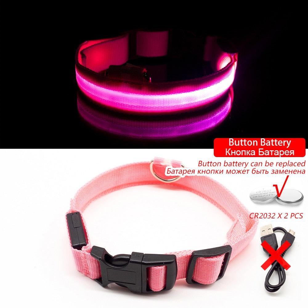 Lisslune | Light & Protect: Rechargeable Waterproof LED Dog Collar for Enhanced Nighttime Safety