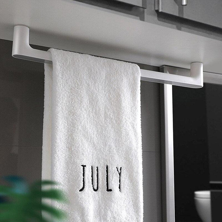Lisslune | Modern gray and black self-adhesive towel holder with double hooks - 26.5*5.5cm