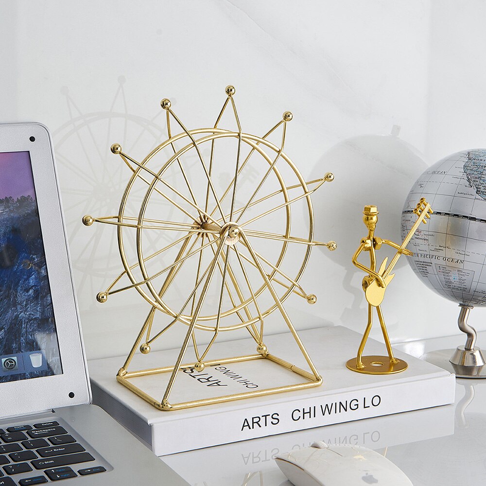 Lisslune | Modern Metal Rotating Home Office Decor