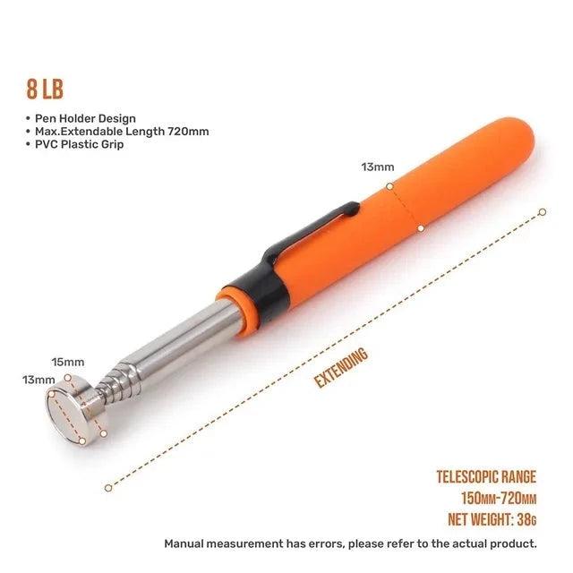 Lisslune | Heavy-Duty Telescopic Magnetic Pickup Tool - 8LB Capacity Stainless Steel Design
