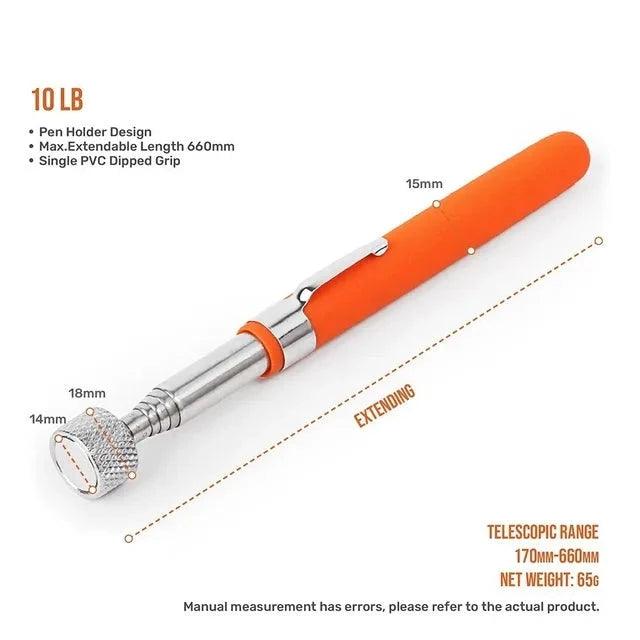 Lisslune | Heavy-Duty Telescopic Magnetic Pickup Tool - 8LB Capacity Stainless Steel Design