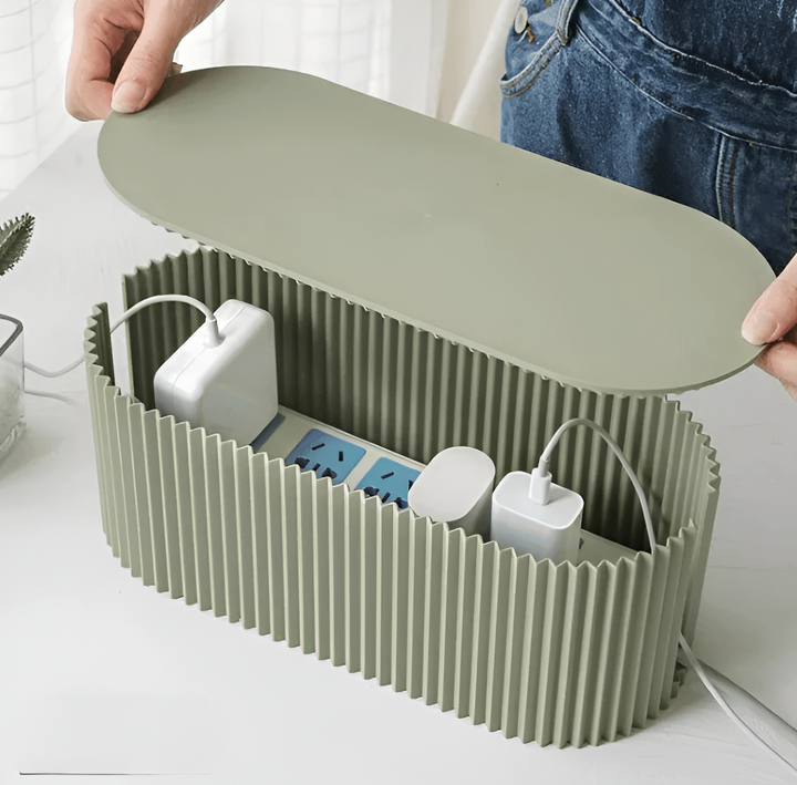 Lisslune | Elegant Cable Organiser Box – Minimalist Cable Storage in Soft Macaron Colours