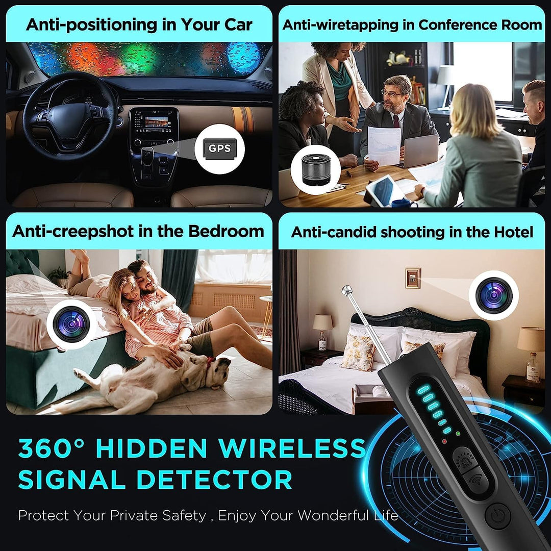 Lisslune | Hidden Camera Detector with RF and GPS Tracking - Military Grade Surveillance Device for Privacy Protection