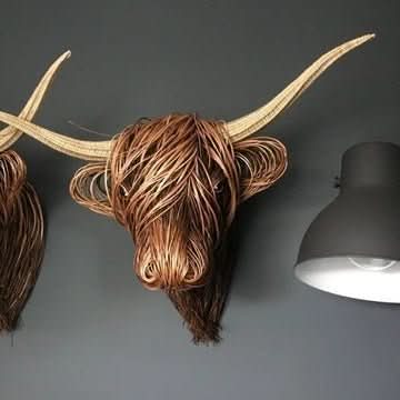 Lisslune | Rustic Cow Head Wall Decor for Unique Home