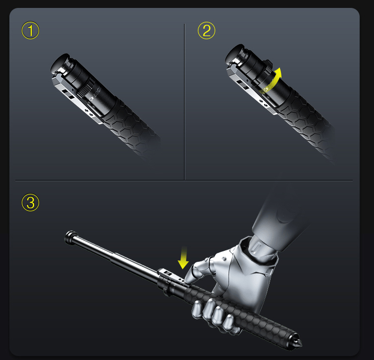 Lisslune | Compact trekking pole with pop-up mechanism