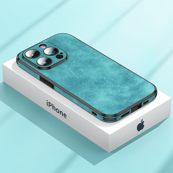 Lisslune | High-quality leather iPhone case with shockproof camera protection cover bag | MagSafe case for Apple iPhone 15/14/13 Pro Max Plus | Armor cover phone case
