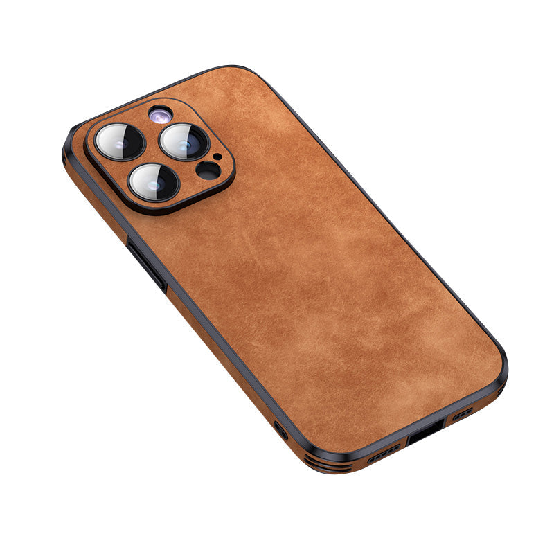 Lisslune | High-quality leather iPhone case with shockproof camera protection cover bag | MagSafe case for Apple iPhone 15/14/13 Pro Max Plus | Armor cover phone case