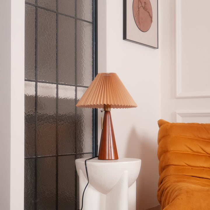 Lisslune | AntiqueRadiance – Elegant Wood and Metal Table Lamp