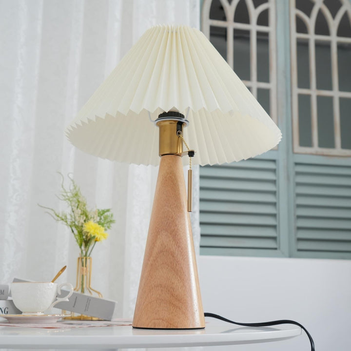 Lisslune | AntiqueRadiance – Elegant Wood and Metal Table Lamp