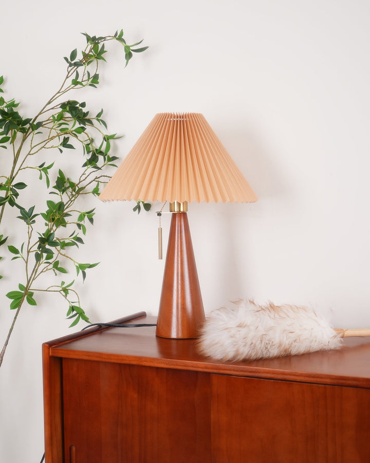Lisslune | AntiqueRadiance – Elegant Wood and Metal Table Lamp