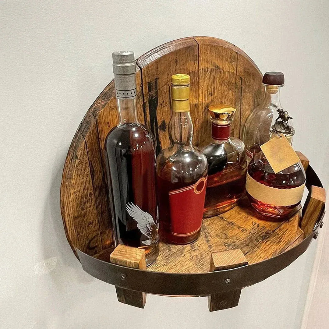 Lisslune | Handmade Wooden Wall Bottle Rack – 7 Bottles