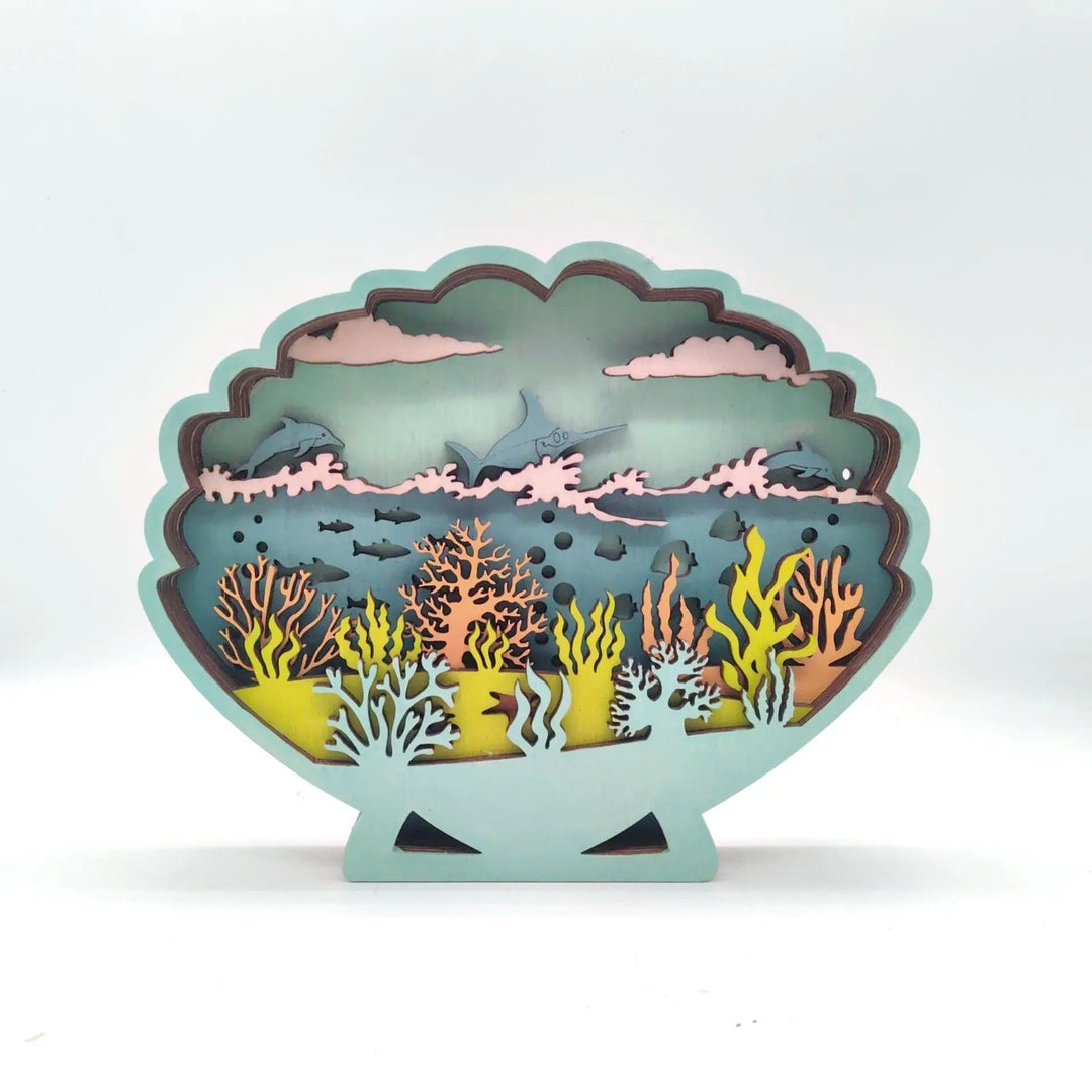 Lisslune | OceanGlow Glowing Shell & Fish Decoration – Ocean-Inspired Art