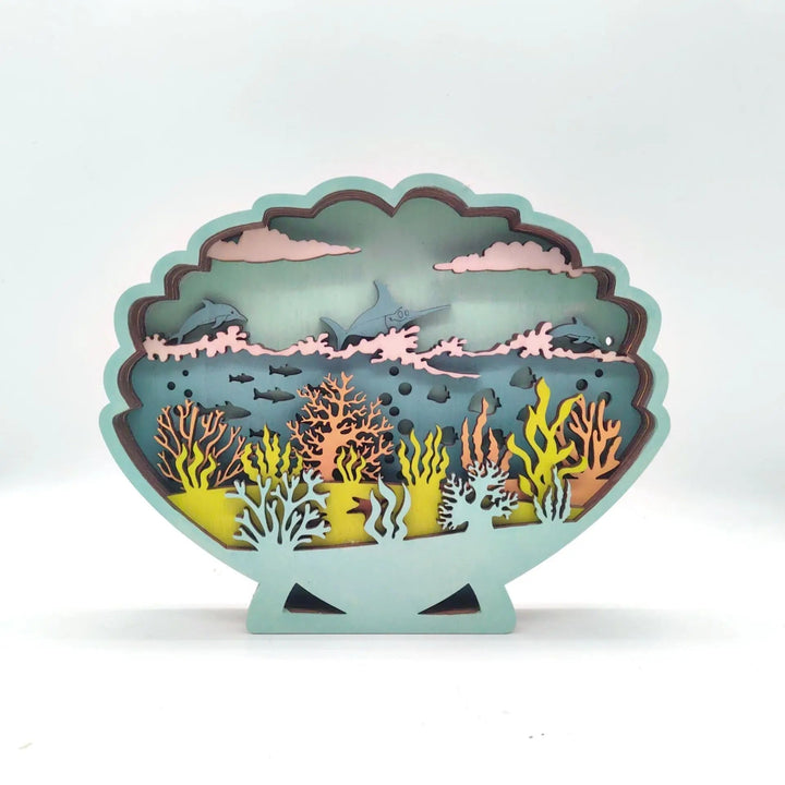 Lisslune | OceanGlow Glowing Shell & Fish Decoration – Ocean-Inspired Art
