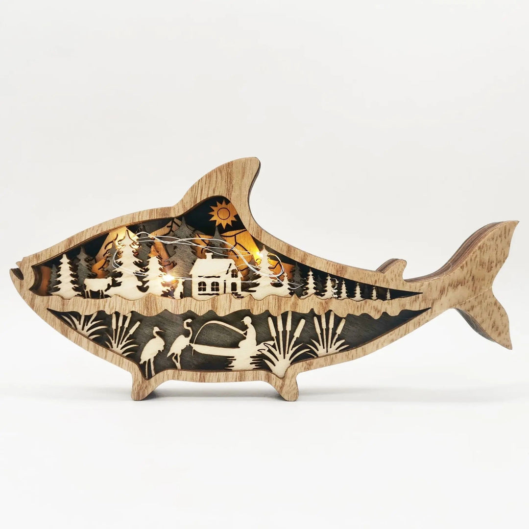 Lisslune | OceanGlow Glowing Shell & Fish Decoration – Ocean-Inspired Art