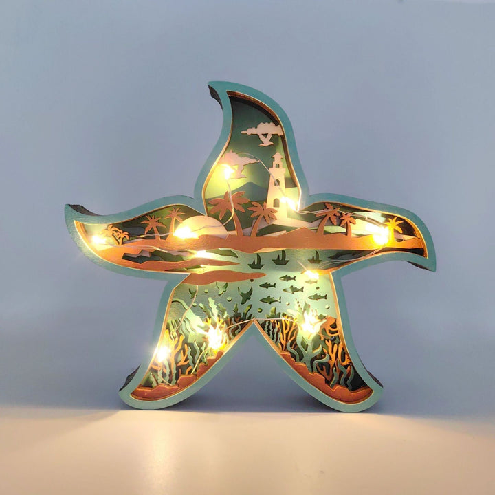 Lisslune | OceanGlow Glowing Shell & Fish Decoration – Ocean-Inspired Art