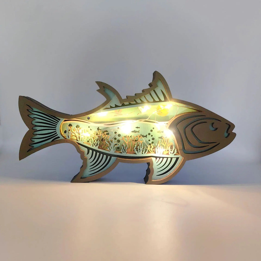 Lisslune | OceanGlow Glowing Shell & Fish Decoration – Ocean-Inspired Art