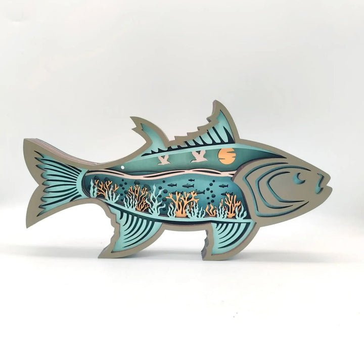 Lisslune | OceanGlow Glowing Shell & Fish Decoration – Ocean-Inspired Art