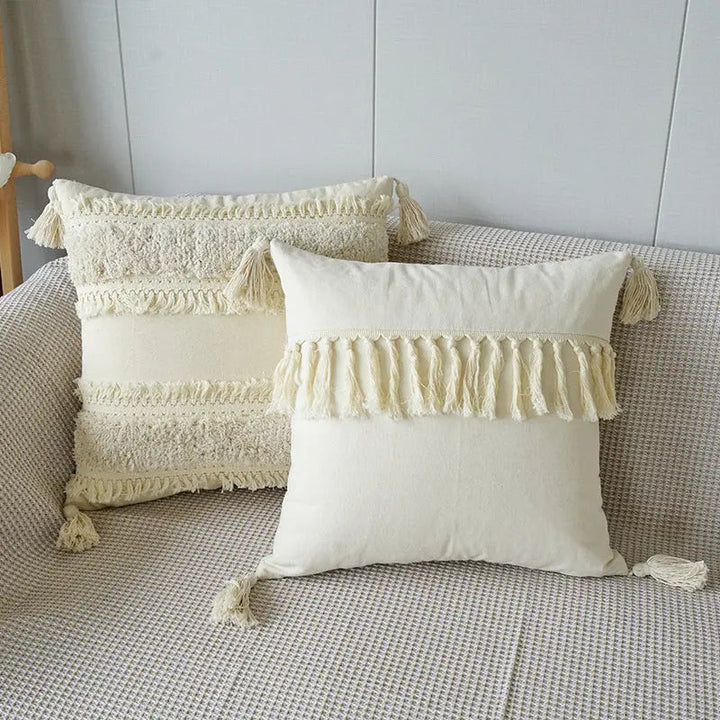 Lisslune | TexturaFringe – Stylish decorative cushions with textured patterns and fringed edges