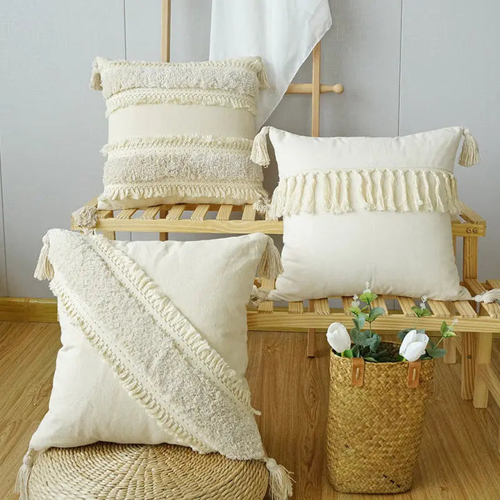 Lisslune | TexturaFringe – Stylish decorative cushions with textured patterns and fringed edges