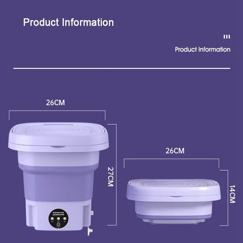 Lisslune | FreshClean | Portable Mini Washing Machine | Compact and Powerful | Fast and Easy