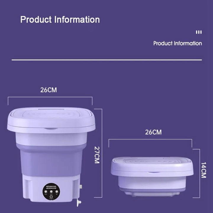 Lisslune | FreshClean | Portable Mini Washing Machine | Compact and Powerful | Fast and Easy