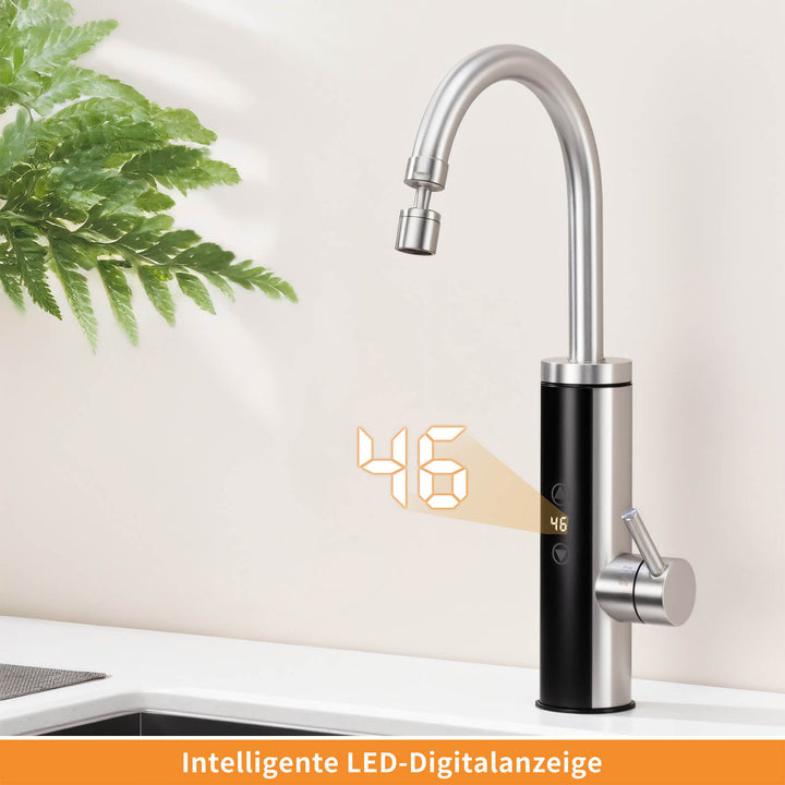 Lisslune | Kitchen faucet with instantaneous water heater, faucet 360° swivel, 3-stage touch control