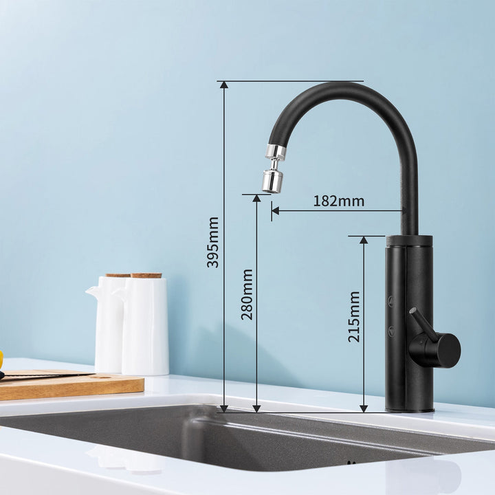 Lisslune | Kitchen faucet with instantaneous water heater, faucet 360° swivel, 3-stage touch control