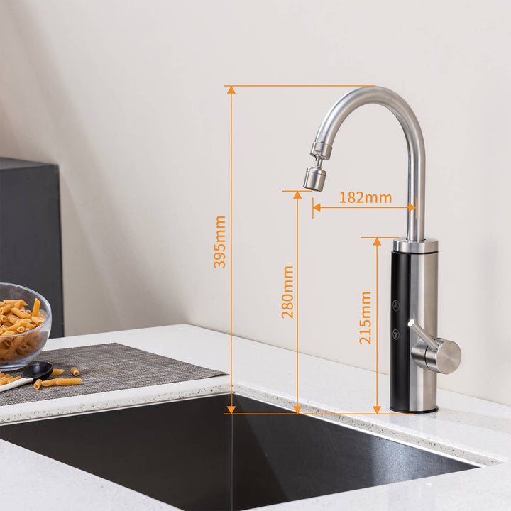 Lisslune | Kitchen faucet with instantaneous water heater, faucet 360° swivel, 3-stage touch control