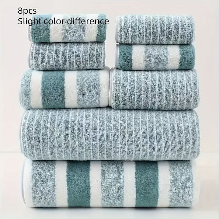 Lisslune | LUXORA – 8-piece towel set made of microfiber, soft, highly absorbent & quick-drying