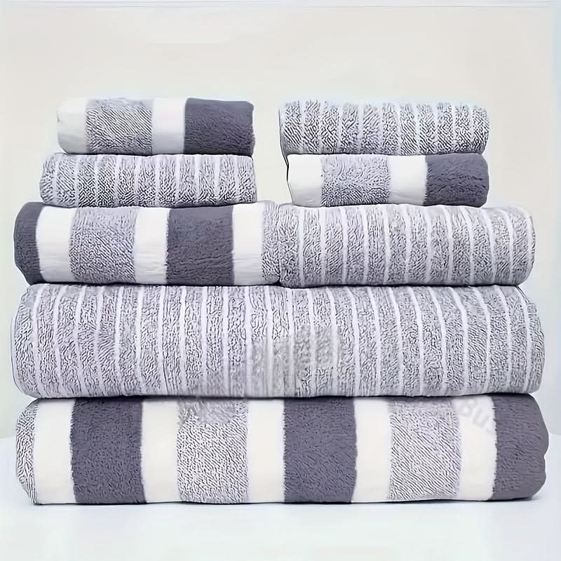 Lisslune | LUXORA – 8-piece towel set made of microfiber, soft, highly absorbent & quick-drying