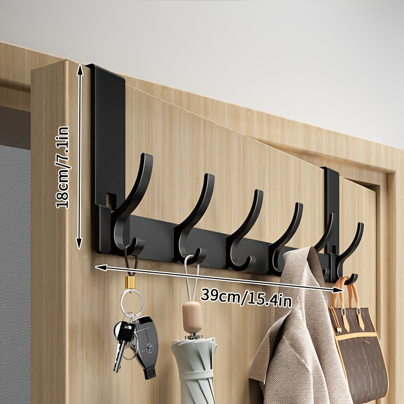 Lisslune | SlimLine Door Hook – Hanging System Without Drilling Made of Sturdy Aluminum