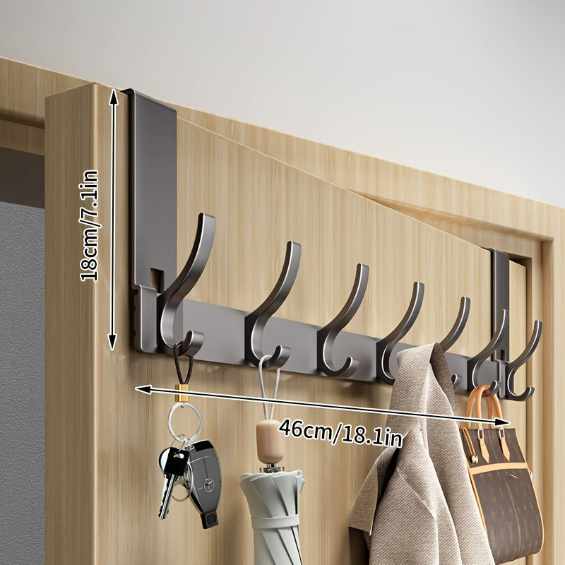 Lisslune | SlimLine Door Hook – Hanging System Without Drilling Made of Sturdy Aluminum